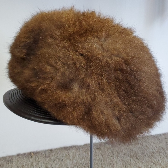 New Vintage Opossum Fur Baseball Hat - Picture 2 of 3